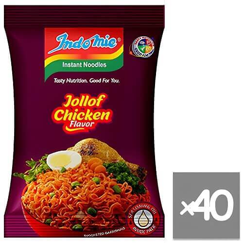 Indomie Noodles Jollof Chicken Flavor 70g X 40 Packs Waziri