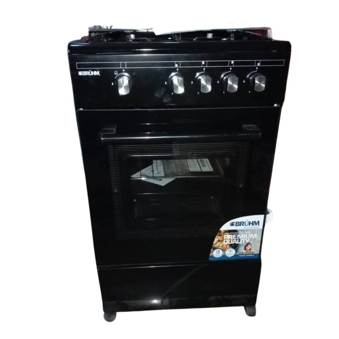 Bruhm 50 X 55, 4 Burner Gas Cooker With Oven And Grill Waziri