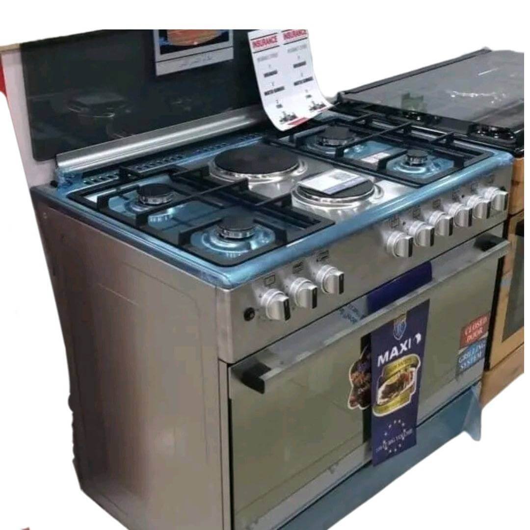 Maxi Free Standing Gas Cooker- MAXI 60x90 4Gas Burner+2 Hot Plate ...