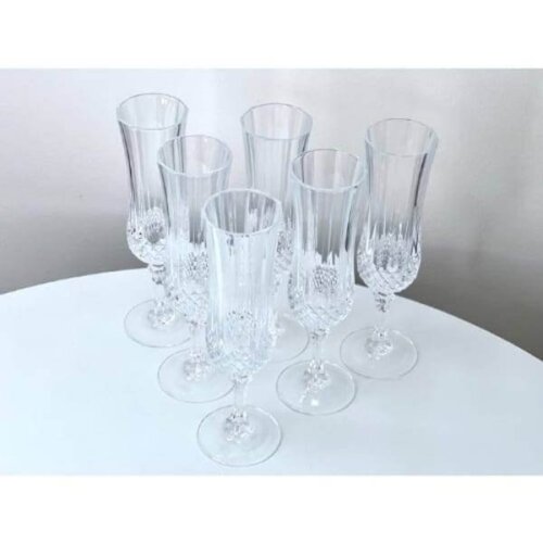 6pcs Vintage Champagne Flute Glass Set