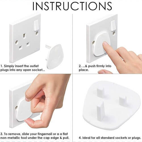 4-Piece Child Safety Power Outlet Cover