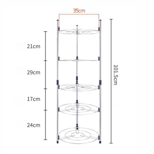 5-Tier Kitchen Pot Rack Stand