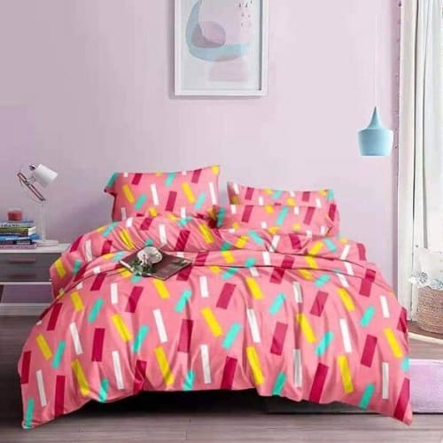 6 by 7 Bedspread Set - Duvet, Bedsheet, and 4 pillow cases