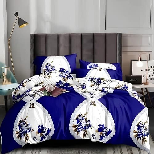6 by 7 Bedspread Set - Duvet, Bedsheet, and 4 pillow cases