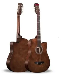 Acoustic Box Guitar With Bag And Strap - Brown