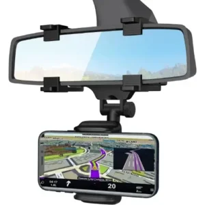 360° Rotating Rearview Mirror Phone Holder