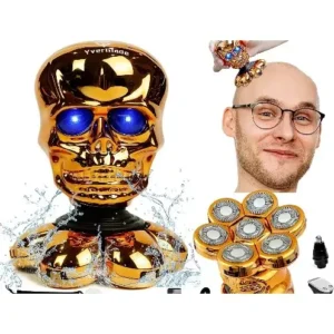 4d Skull Electric Shaver - Gold