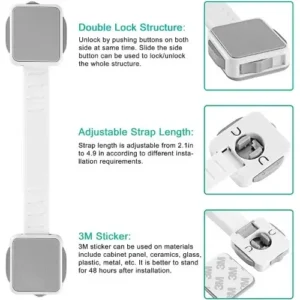 Child Safety Double Lock Structure Strap Locks