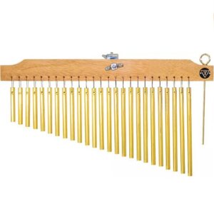 Drum Chimes with Natural Finish Wood Bar
