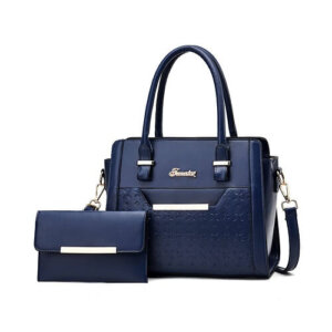 Embossed Pattern Women's Handbag with a Purse