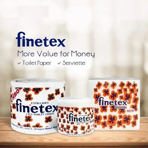 Finetex 2 Ply Toilet Tissue Jumbo Size x 12 rolls