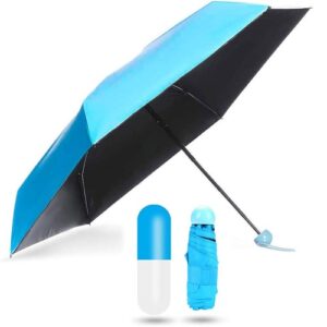 Foldable Anti-UV Capsule Umbrella - Blue