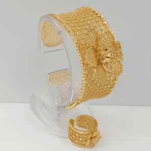 Gold Replica Bangle and Ring Set- Jewelries