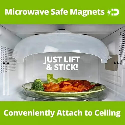 Hover Cover Magnetic Microwave Splatter Guard