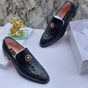 Versace Croc Skin Leather Loafer