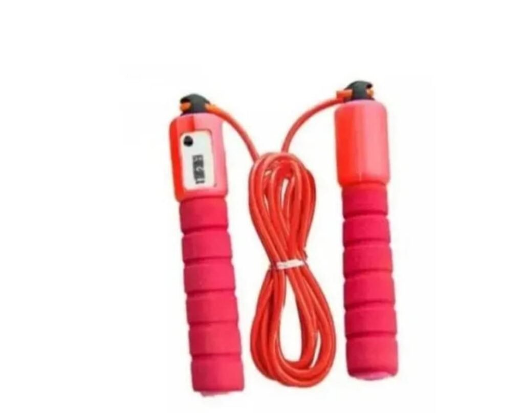 Skipping Rope With Automatic Counter Meter - Red - Waziri Ecommerce
