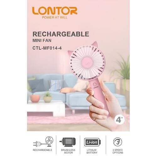 Lontor CTL-MF014-4 Rechargeable Mini Fan