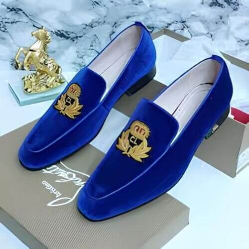 Luxury CL Velvet Shoes for Men | Waziri Ecommerce