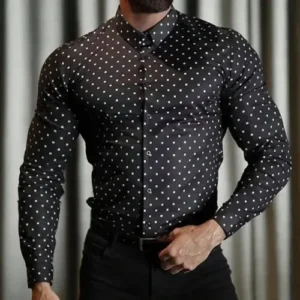 Men Classic Polka Dots Shirt