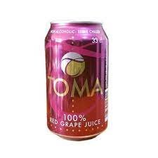 TOMA RED GRAPE JUICE 24x33cl (CAN)