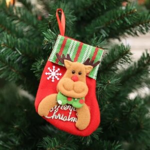 Reindeer Christmas Mini-stocking Decorations