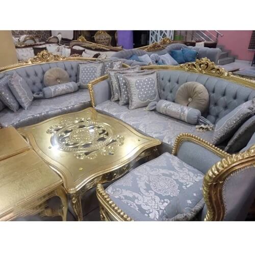 Royal 8 Sofa Seaters with a Center Table and 2 Side Stools