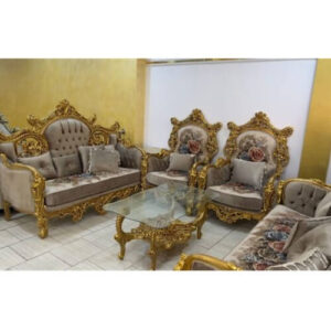 Royal Sofa 7 seater with a Center Table and 2 Side Stools