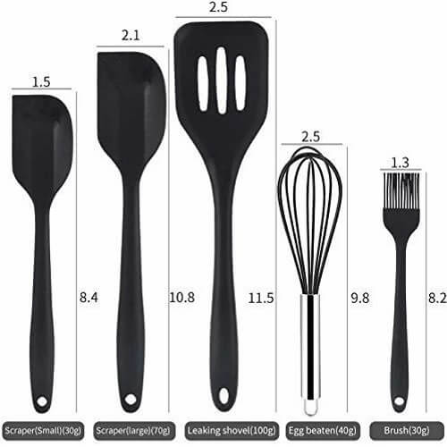 Silicone Baking and Cooking Utensil - 5 Piece Set