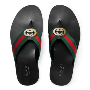 Gucci Men Leather Slippers