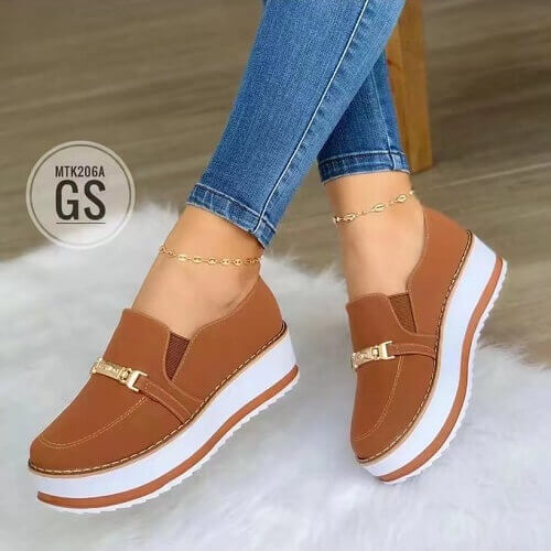 Women's Thick-Soled Slip-On Loafers