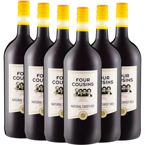 Four Cousins Natural Sweet Red Wine 75cl x 6